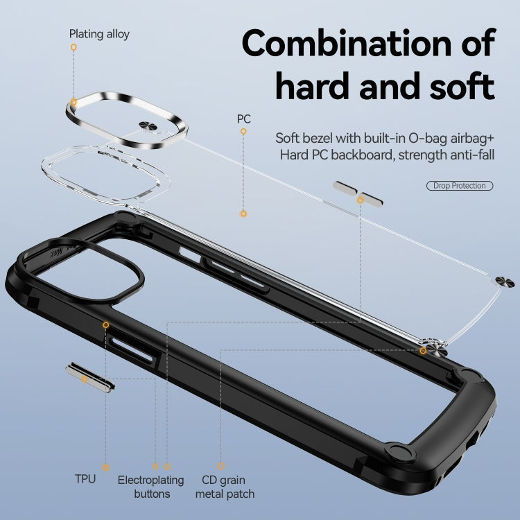 For iPhone 15 TPU + PC Lens Protection Phone Case(Black) - free shipping - PMC TechLife - Order now!