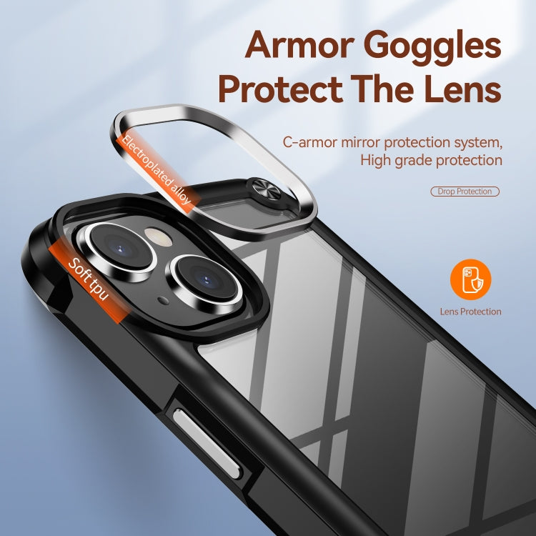 For iPhone 15 Plus TPU + PC Lens Protection Phone Case(Black) - free shipping - PMC TechLife - Order now!