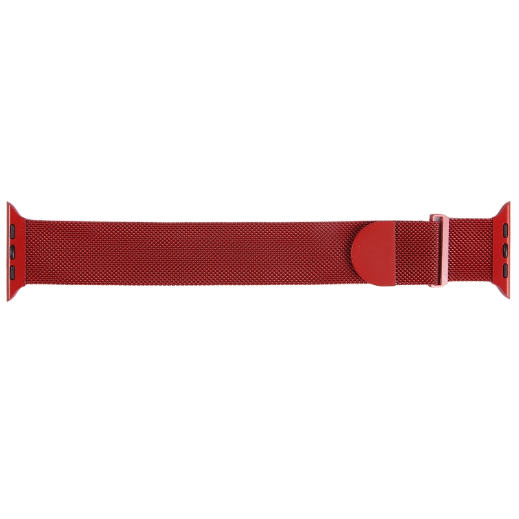 For Apple Watch 8 41mm Milanese Metal Magnetic Watch Band(Red) - Watch Bands by PMC Jewellery | Online Shopping South Africa | PMC Jewellery