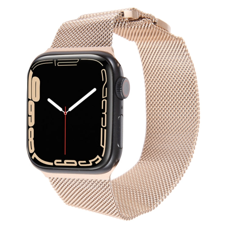 For Apple Watch 8 41mm Milanese Metal Magnetic Watch Band(Retro Gold) - Watch Bands by PMC Jewellery | Online Shopping South Africa | PMC Jewellery