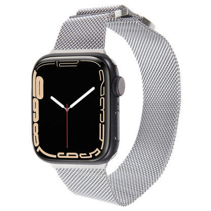 For Apple Watch 8 45mm Milanese Metal Magnetic Watch Band(Silver) - Watch Bands by PMC Jewellery | Online Shopping South Africa | PMC Jewellery