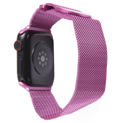 For Apple Watch 8 45mm Milanese Metal Magnetic Watch Band(Purple) - Watch Bands by PMC Jewellery | Online Shopping South Africa | PMC Jewellery