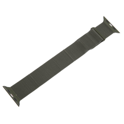 For Apple Watch 8 45mm Milanese Metal Magnetic Watch Band(Army Green) - Watch Bands by PMC Jewellery | Online Shopping South Africa | PMC Jewellery