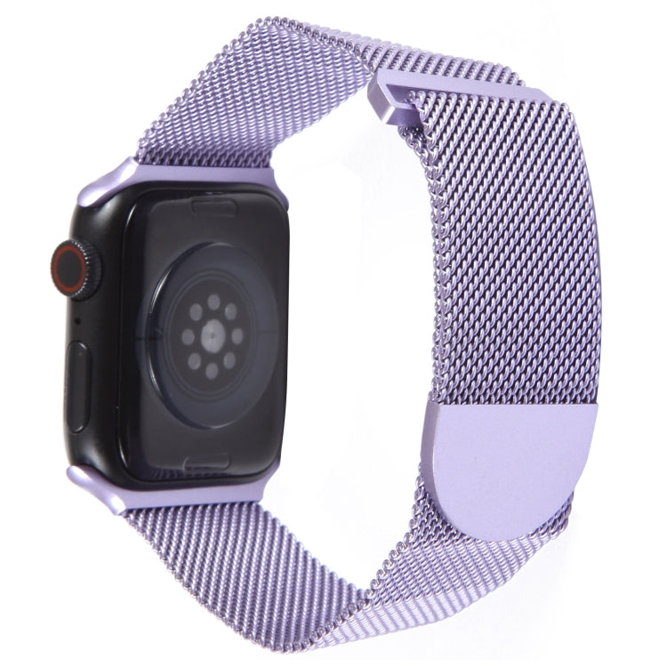 For Apple Watch 8 45mm Milanese Metal Magnetic Watch Band(Lavender Purple) - Watch Bands by PMC Jewellery | Online Shopping South Africa | PMC Jewellery