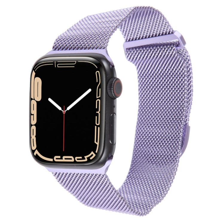 For Apple Watch 5 40mm Milanese Metal Magnetic Watch Band(Lavender Purple) - Watch Bands by PMC Jewellery | Online Shopping South Africa | PMC Jewellery