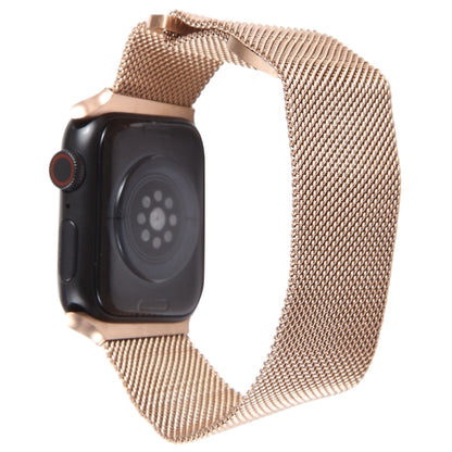 For Apple Watch 4 44mm Milanese Metal Magnetic Watch Band(Rose Gold) - Watch Bands by PMC Jewellery | Online Shopping South Africa | PMC Jewellery