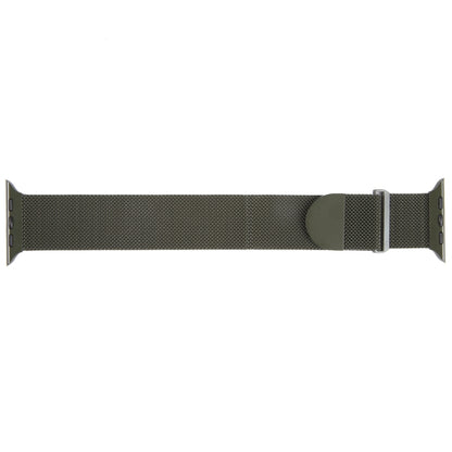 For Apple Watch 3 42mm Milanese Metal Magnetic Watch Band(Army Green) - Watch Bands by PMC Jewellery | Online Shopping South Africa | PMC Jewellery