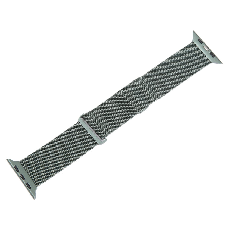 For Apple Watch 3 42mm Milanese Metal Magnetic Watch Band(Pine Green) - Watch Bands by PMC Jewellery | Online Shopping South Africa | PMC Jewellery