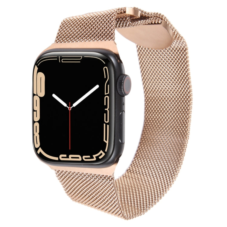 For Apple Watch 2 42mm Milanese Metal Magnetic Watch Band(Rose Gold) - Watch Bands by PMC Jewellery | Online Shopping South Africa | PMC Jewellery