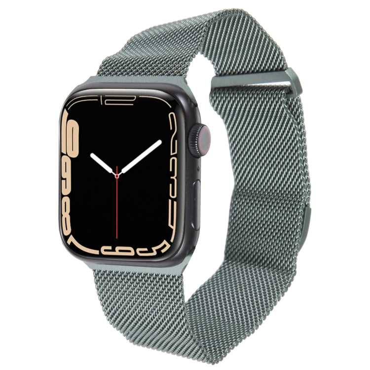 For Apple Watch 2 42mm Milanese Metal Magnetic Watch Band(Pine Green) - Watch Bands by PMC Jewellery | Online Shopping South Africa | PMC Jewellery