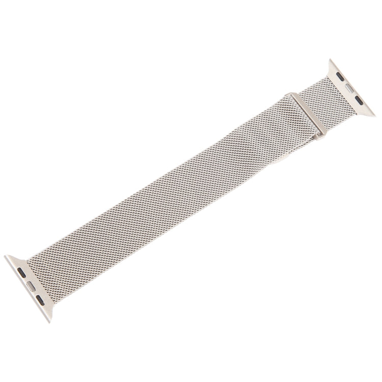 For Apple Watch 42mm Milanese Metal Magnetic Watch Band(Starlight) - Watch Bands by PMC Jewellery | Online Shopping South Africa | PMC Jewellery