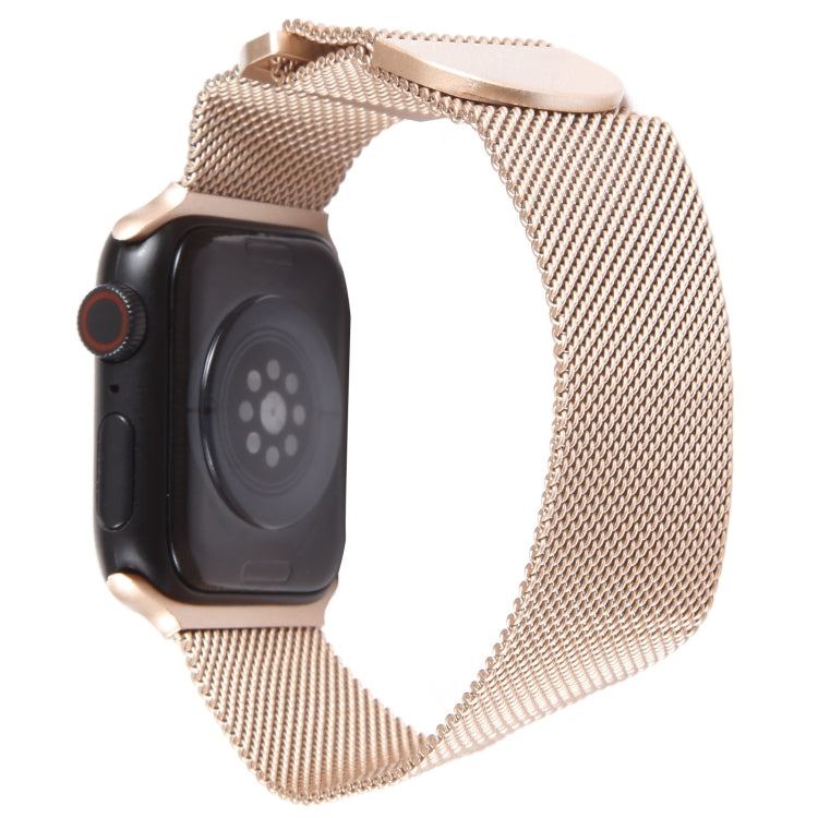 For Apple Watch 42mm Milanese Metal Magnetic Watch Band(Rose Gold) - Watch Bands by PMC Jewellery | Online Shopping South Africa | PMC Jewellery