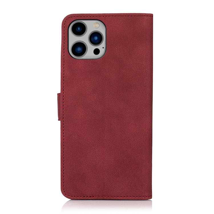 For iPhone 15 Pro KHAZNEH Matte Texture Leather Phone Case(Red) - iPhone 15 Pro Cases by PMC Jewellery | Online Shopping South Africa | PMC Jewellery