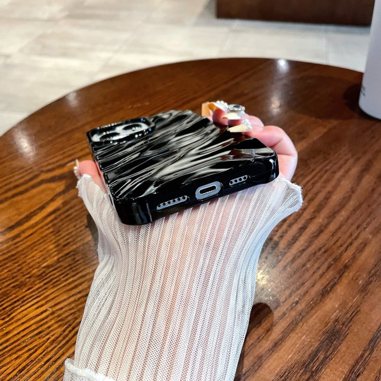 For iPhone 14 Plus Solid Color Wave Texture TPU Phone Case(Beige) - iPhone 14 Plus Cases by PMC TechLife | Online Shopping South Africa | PMC TechLife