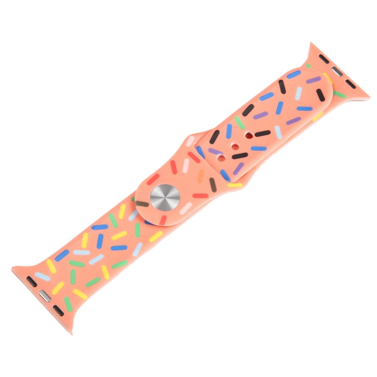 Rainbow Raindrops Silicone Watch Band For Apple Watch SE 2022 40mm(Orange) - Watch Bands by PMC TechLife | Online Shopping South Africa | PMC TechLife