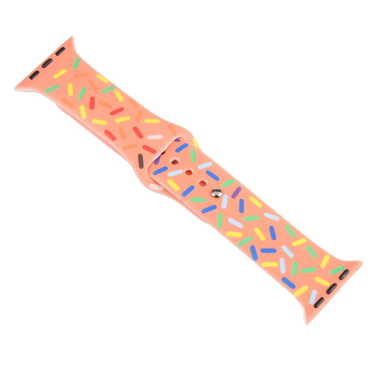 Rainbow Raindrops Silicone Watch Band For Apple Watch 2 42mm(Orange) - Watch Bands by PMC TechLife | Online Shopping South Africa | PMC TechLife