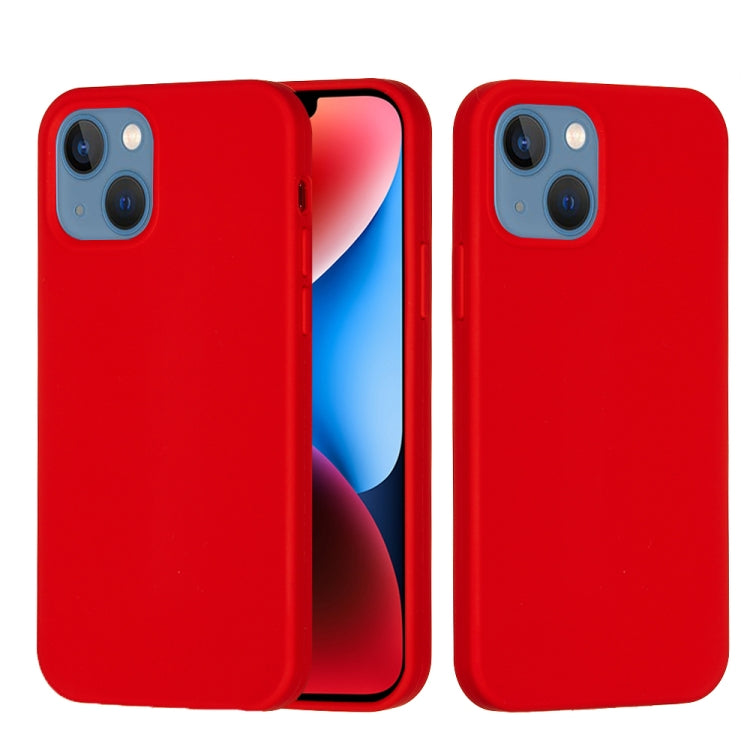 For iPhone 15 Solid Color Silicone Phone Case(Red) - iPhone 15 Cases by PMC TechLife | Online Shopping South Africa | PMC TechLife