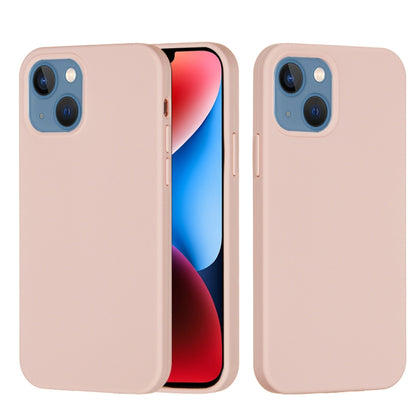 For iPhone 15 Plus Solid Color Silicone Phone Case(Sand Pink) - iPhone 15 Plus Cases by PMC Jewellery | Online Shopping South Africa | PMC Jewellery