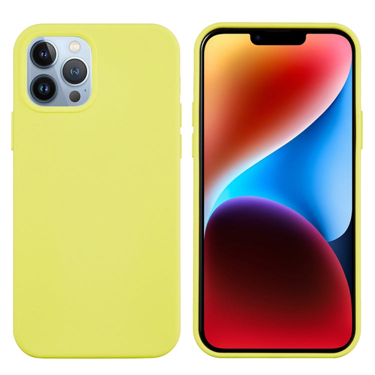 For iPhone 15 Pro Max Solid Color Silicone Phone Case(Lemon Yellow) - iPhone 15 Pro Max Cases by PMC TechLife | Online Shopping South Africa | PMC TechLife