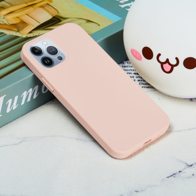 For iPhone 15 Pro Max Solid Color Silicone Phone Case(Sand Pink) - iPhone 15 Pro Max Cases by PMC Jewellery | Online Shopping South Africa | PMC Jewellery