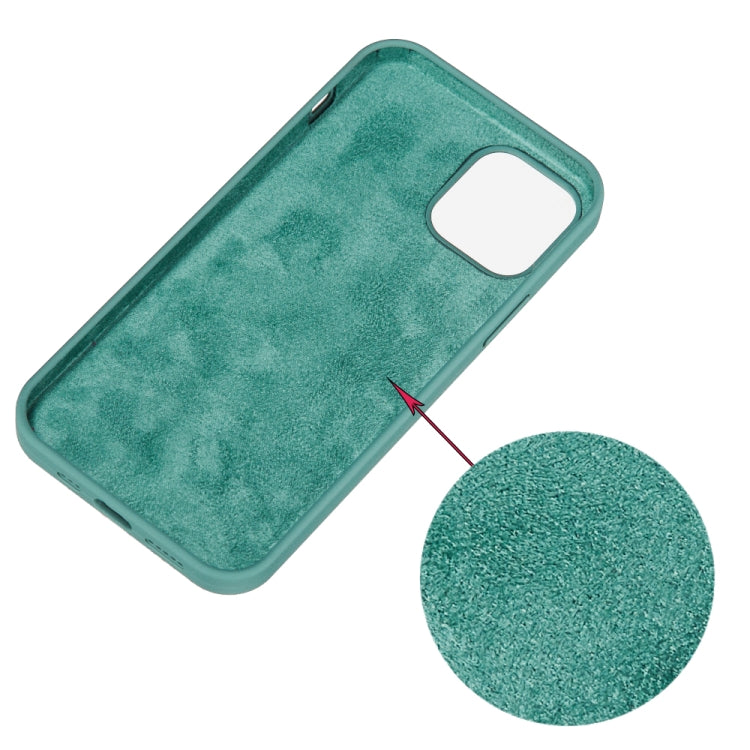 For iPhone 15 Pro Max Solid Color Silicone Phone Case(Pine Needle Green) - iPhone 15 Pro Max Cases by PMC TechLife | Online Shopping South Africa | PMC TechLife