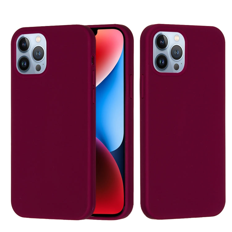 For iPhone 15 Pro Max Solid Color Silicone Phone Case(Violet) - iPhone 15 Pro Max Cases by PMC TechLife | Online Shopping South Africa | PMC TechLife