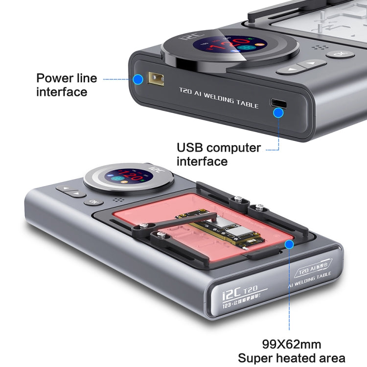 i2C T20 Intelligent Motherboard Middle Layered Heating Platform For iPhone X-13 Series, Plug:US - Repair Platform by PMC Jewellery | Online Shopping South Africa | PMC Jewellery