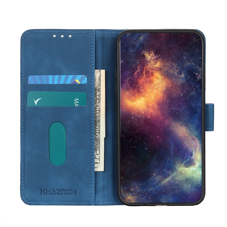 For iPhone 15 Plus KHAZNEH Retro Texture Leather Phone Case(Blue) - iPhone 15 Plus Cases by PMC TechLife | Online Shopping South Africa | PMC TechLife | Buy Now Pay Later Mobicred