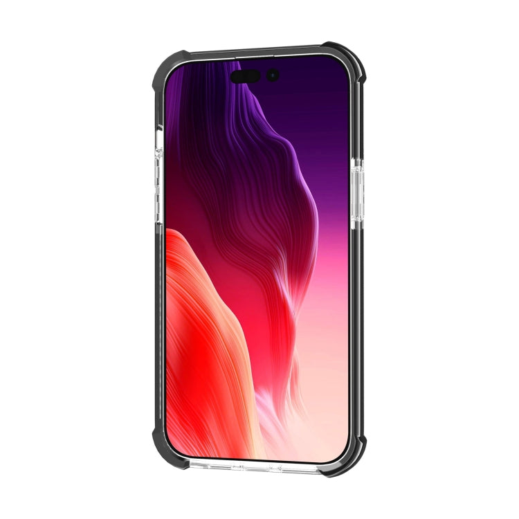 For iPhone 15 Pro Max Four-corner Shockproof TPU + Acrylic Phone Case(Black + Transparent) - iPhone 15 Pro Max Cases by PMC TechLife | Online Shopping South Africa | PMC TechLife