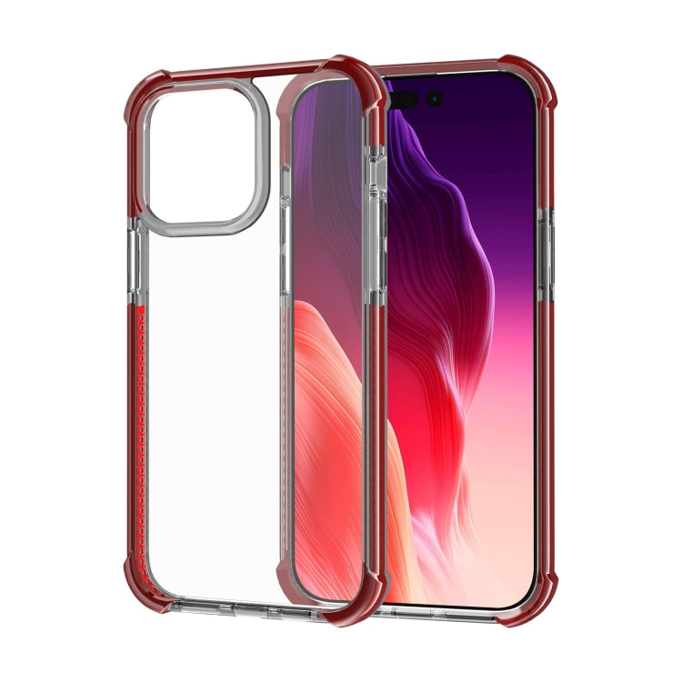 For iPhone 15 Pro Max Four-corner Shockproof TPU + Acrylic Phone Case(Brown) - iPhone 15 Pro Max Cases by PMC TechLife | Online Shopping South Africa | PMC TechLife