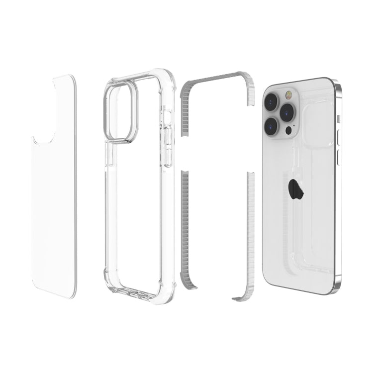 For iPhone 15 Pro Max Four-corner Shockproof TPU + Acrylic Phone Case(Transparent) - iPhone 15 Pro Max Cases by PMC TechLife | Online Shopping South Africa | PMC TechLife
