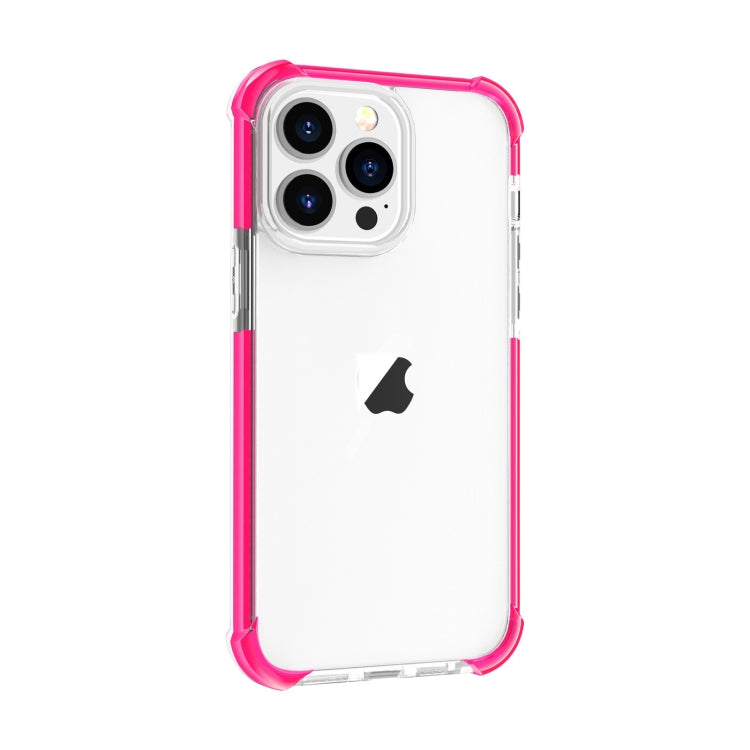 For iPhone 15 Pro Four-corner Shockproof TPU + Acrylic Phone Case(Pink) - iPhone 15 Pro Cases by PMC TechLife | Online Shopping South Africa | PMC TechLife