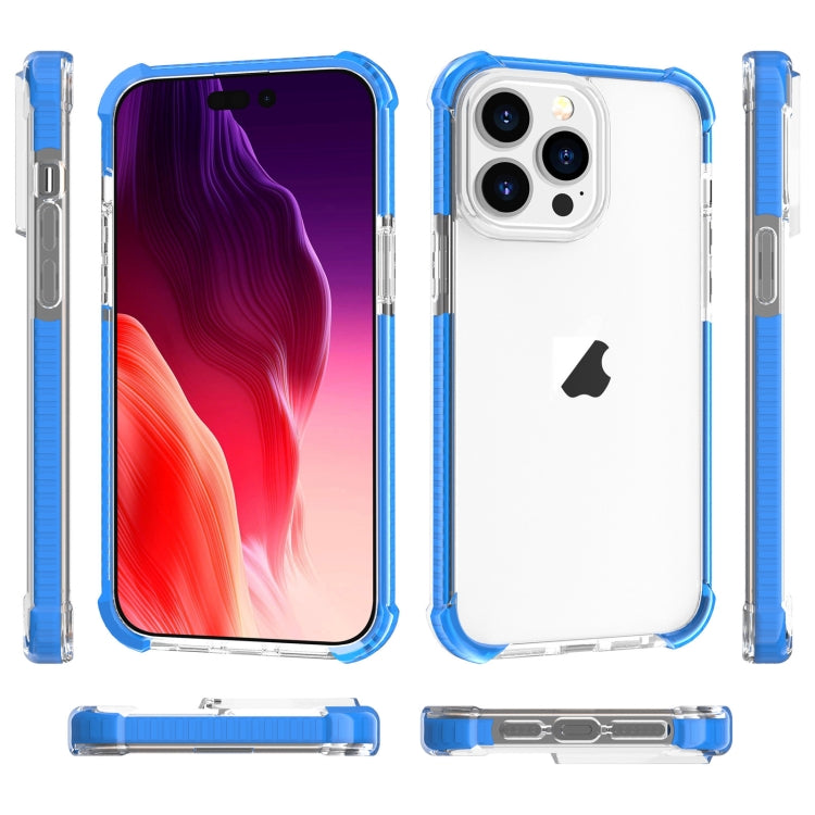 For iPhone 15 Pro Four-corner Shockproof TPU + Acrylic Phone Case(Blue) - iPhone 15 Pro Cases by PMC Jewellery | Online Shopping South Africa | PMC Jewellery