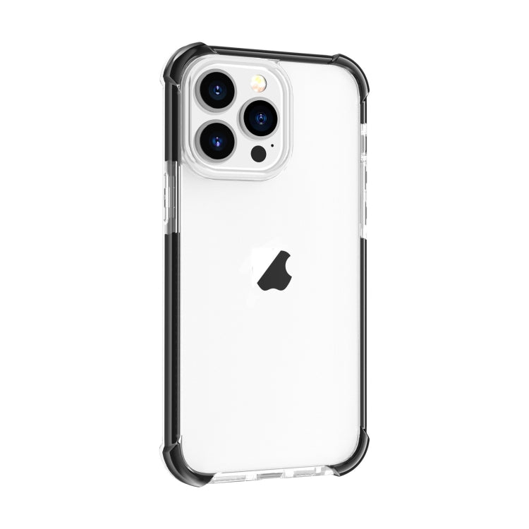 For iPhone 15 Pro Four-corner Shockproof TPU + Acrylic Phone Case(Black + Transparent) - iPhone 15 Pro Cases by PMC TechLife | Online Shopping South Africa | PMC TechLife