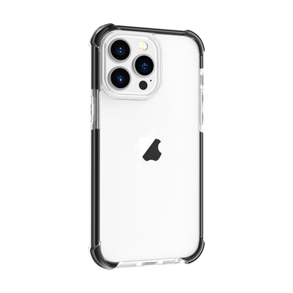 For iPhone 15 Pro Four-corner Shockproof TPU + Acrylic Phone Case(Black + Transparent) - iPhone 15 Pro Cases by PMC Jewellery | Online Shopping South Africa | PMC Jewellery