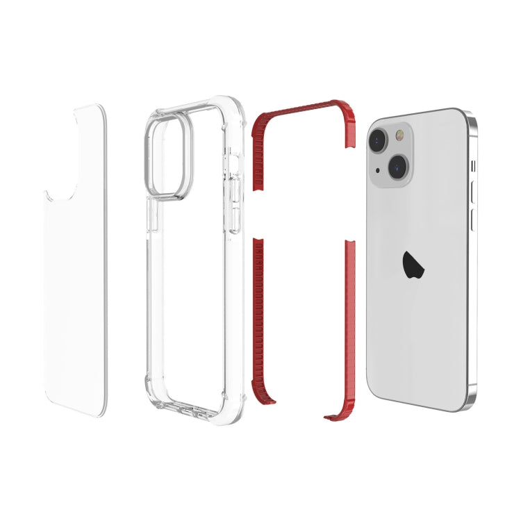 For iPhone 15 Plus Four-corner Shockproof TPU + Acrylic Phone Case(Red) - iPhone 15 Plus Cases by PMC TechLife | Online Shopping South Africa | PMC TechLife