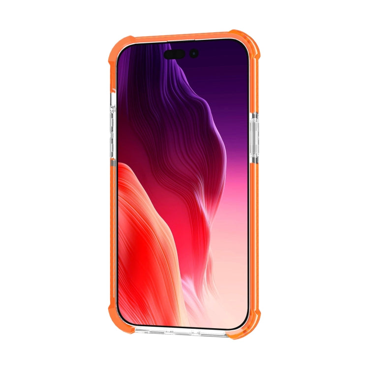 For iPhone 15 Four-corner Shockproof TPU Hybrid Acrylic Phone Case(Orange) - iPhone 15 Cases by PMC TechLife | Online Shopping South Africa | PMC TechLife | Buy Now Pay Later Mobicred