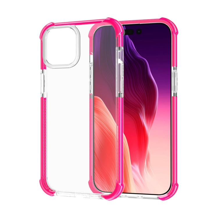 For iPhone 15 Four-corner Shockproof TPU + Acrylic Phone Case(Pink) - iPhone 15 Cases by PMC Jewellery | Online Shopping South Africa | PMC Jewellery