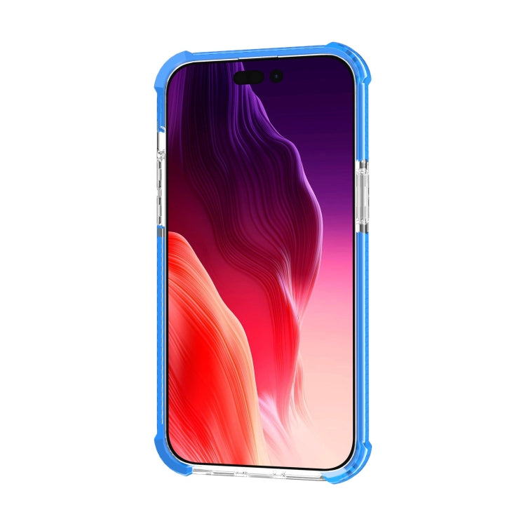 For iPhone 15 Four-corner Shockproof TPU Hybrid Acrylic Phone Case(Blue) - iPhone 15 Cases by PMC TechLife | Online Shopping South Africa | PMC TechLife | Buy Now Pay Later Mobicred