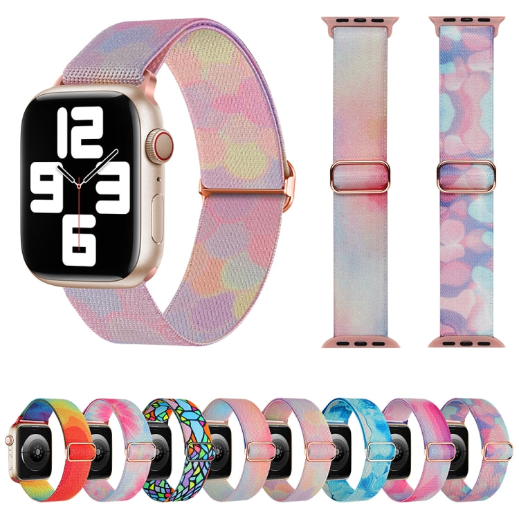 For Apple Watch 4 44mm Painted Pattern Nylon Replacement Watch Band(Liquid Colorful) - Watch Bands by PMC Jewellery | Online Shopping South Africa | PMC Jewellery