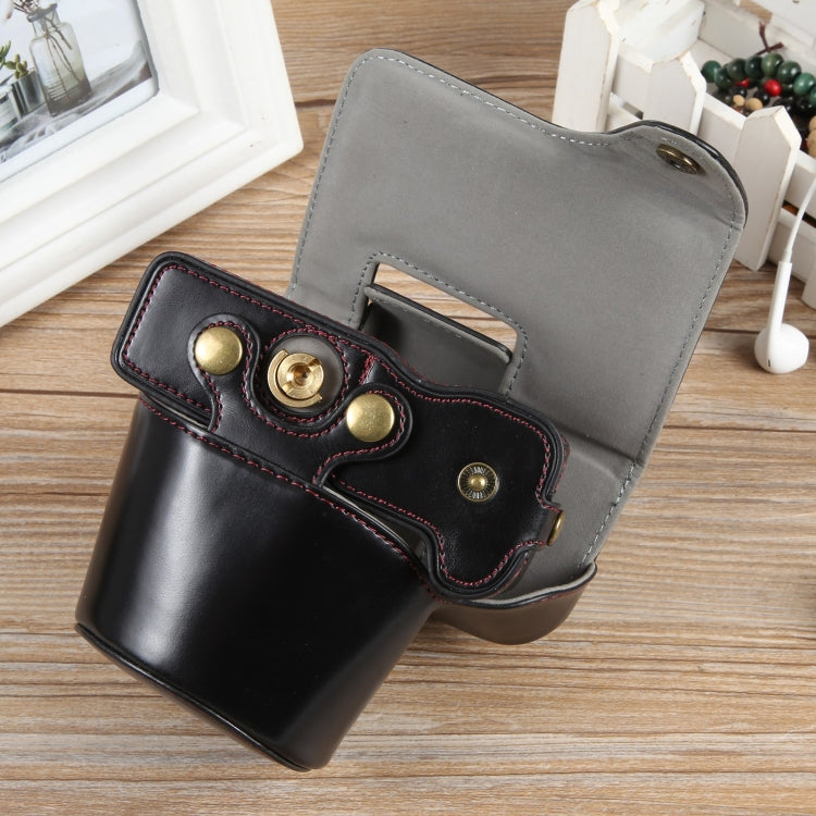 For Canon EOS R50 Full Body Magnetic Leather Camera Case Bag with Strap, Deluxe Edition(Black) - Leather Bag by PMC TechLife | Online Shopping South Africa | PMC TechLife