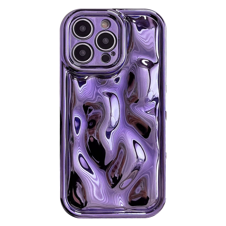 For iPhone 14 Pro Electroplating Meteorite Texture TPU Phone Case(Purple) - free shipping - PMC TechLife - Order now!