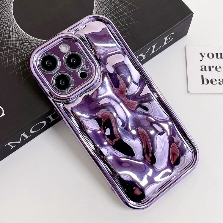 For iPhone 13 Electroplating Meteorite Texture TPU Phone Case(Purple) - free shipping - PMC TechLife - Order now!