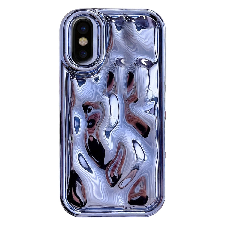 For iPhone X / XS Electroplating Meteorite Texture TPU Phone Case(Blue) - free shipping - PMC TechLife - Order now!