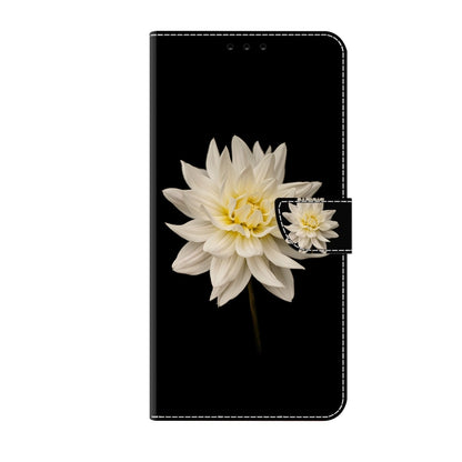 For Xiaomi Redmi A1+ / A2 / A2+ Crystal 3D Shockproof Protective Leather Phone Case(White Flower) - Xiaomi Cases by PMC Jewellery | Online Shopping South Africa | PMC Jewellery