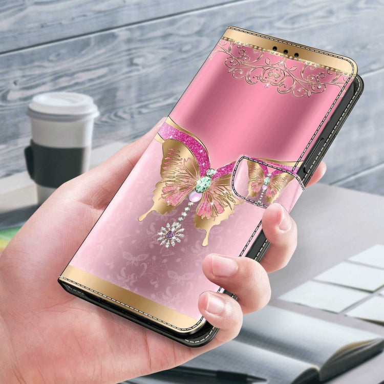 For Xiaomi Redmi 9 Crystal 3D Shockproof Protective Leather Phone Case(Pink Bottom Butterfly) - free shipping - PMC TechLife - Order now!