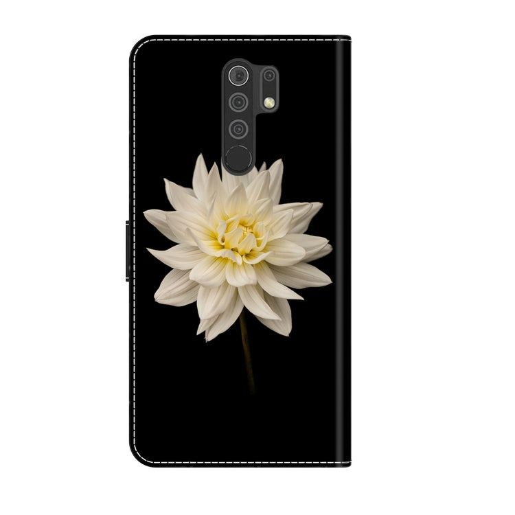 For Xiaomi Redmi 9 Crystal 3D Shockproof Protective Leather Phone Case(White Flower) - free shipping - PMC TechLife - Order now!