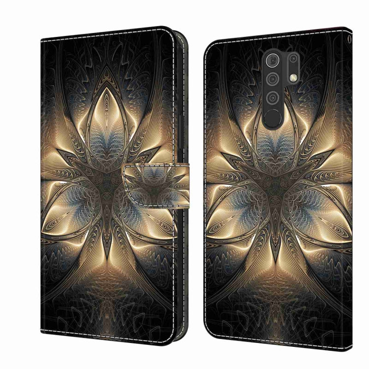 For Xiaomi Redmi 9 Crystal 3D Shockproof Protective Leather Phone Case(Luminous Building) - Xiaomi Cases by PMC Jewellery | Online Shopping South Africa | PMC Jewellery