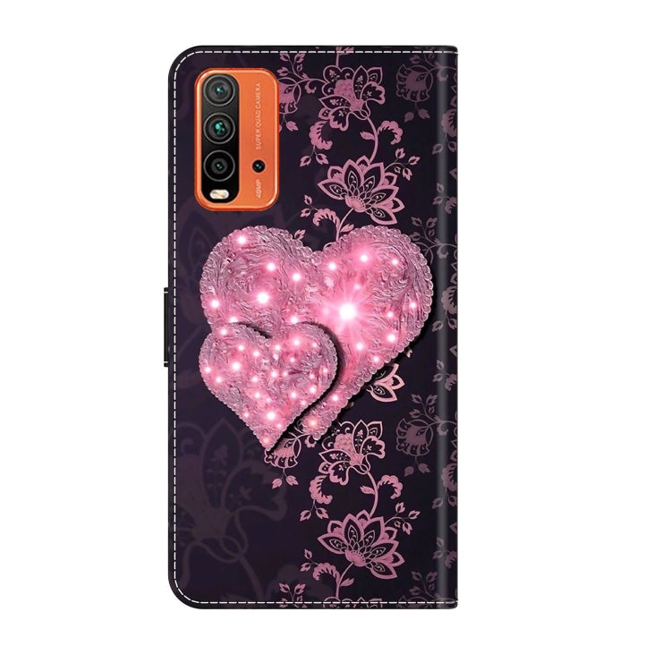 For Xiaomi Redmi 9T Crystal 3D Shockproof Protective Leather Phone Case(Lace Love) - free shipping - PMC TechLife - Order now!