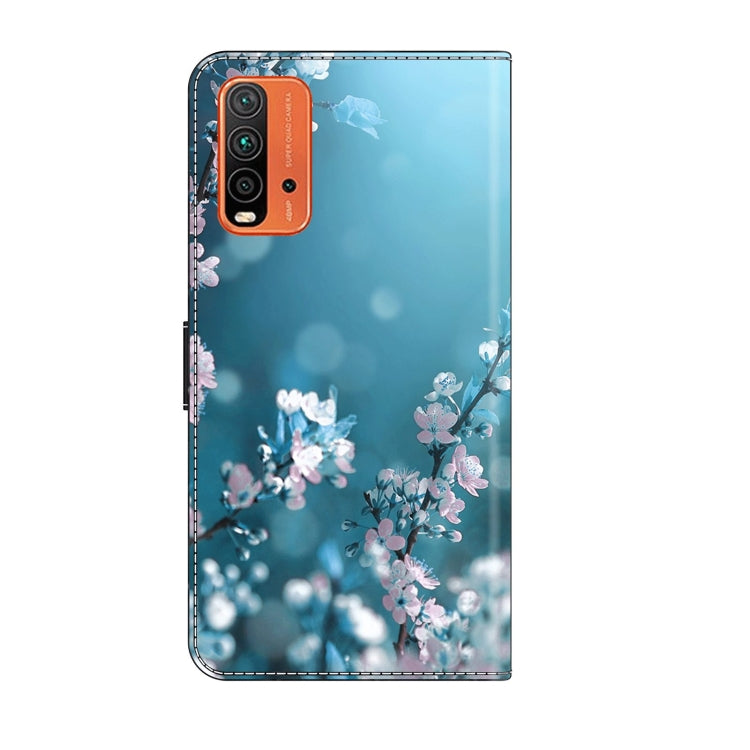 For Xiaomi Redmi 9T Crystal 3D Shockproof Protective Leather Phone Case(Plum Flower) - Xiaomi Cases by PMC Jewellery | Online Shopping South Africa | PMC Jewellery